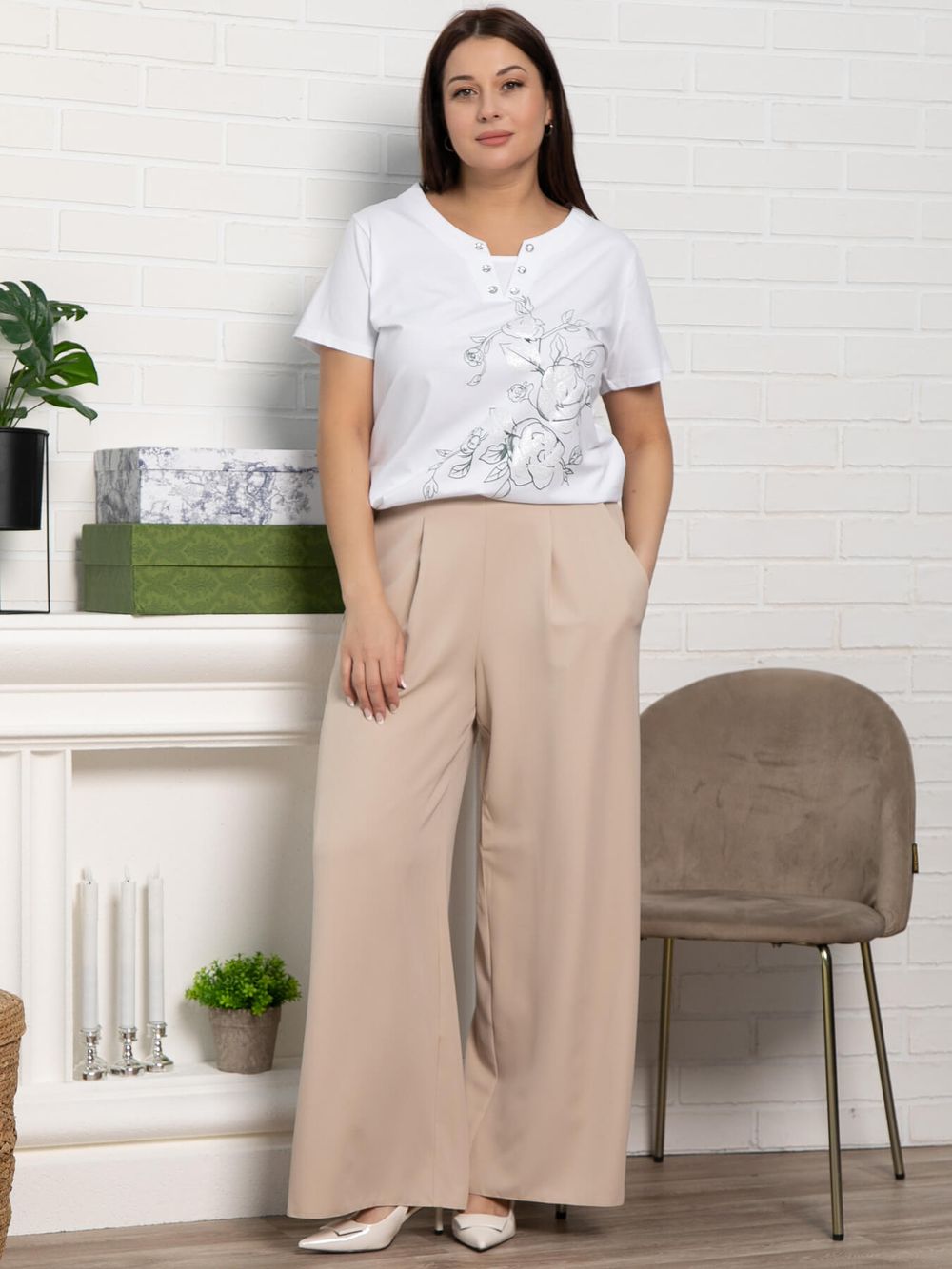 Блуза Кэмерон (белый) Б15357-20М LT Collection