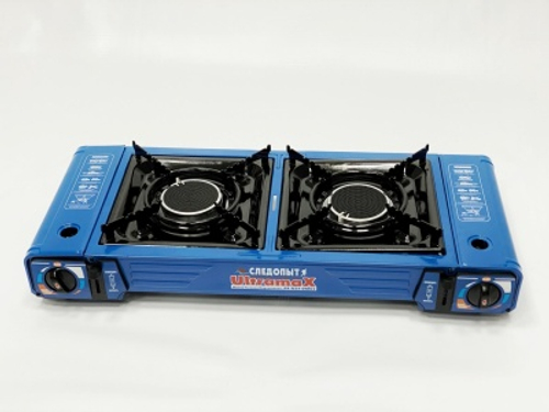 Газовая плита СЛЕДОПЫТ UltramaX 2,0х2,5кВт 626х280х115мм керамическая поверхность с переходником