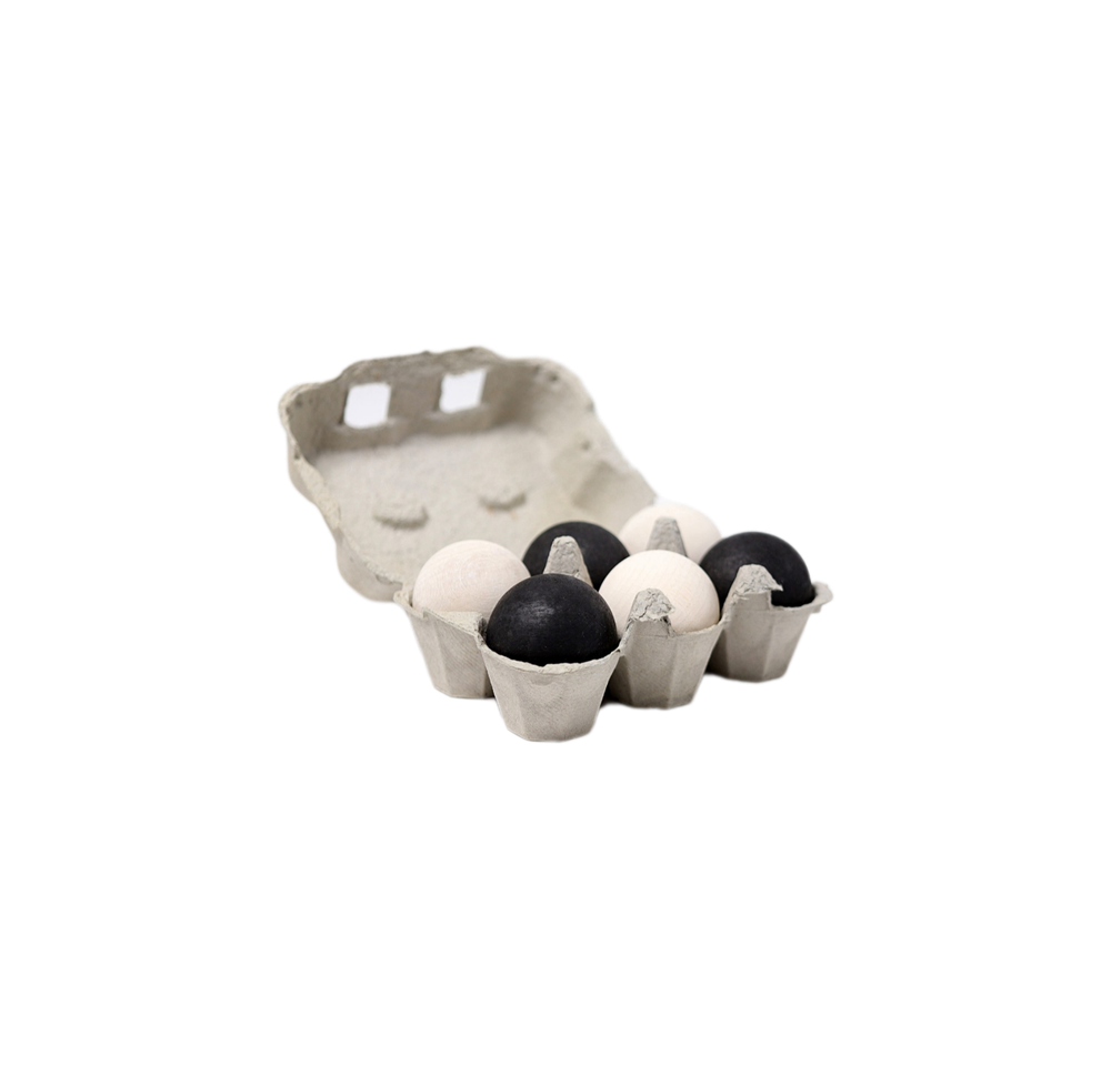 Набор деревянных шаров монохром, 6 деталей