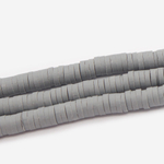 Бусины хеши, каучук, оттенок "Серый", 4*1мм