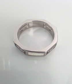 Кольцо Эстерелла, с синтетическим опалом, родированное серебро 925 пробы/Ф