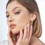 Серьги «Совы» с английским замком из красного золота с миксом камней и эмалью