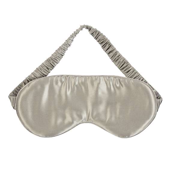 Маска для сна из натурального шелка светло-серого цвета из коллекции essential
