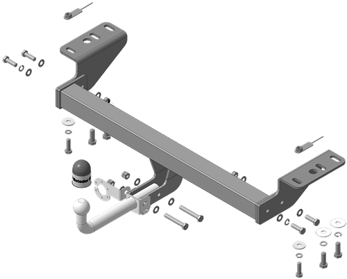 Фаркоп Motodor Haval H3 2024 - н.в (оцинк. Шар) арт.93116-A