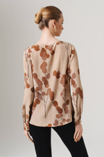 23097 Блузка женская (бежевый принт)