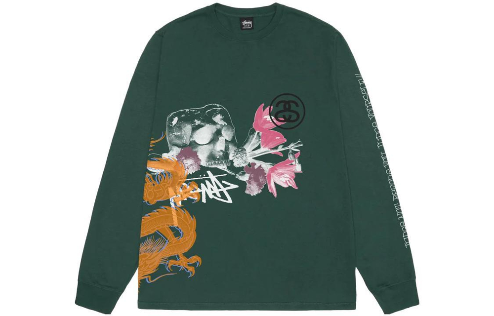 Толстовки Stussy FW23 STRIKE LS TEE PIGMENT DYED T, 1994951