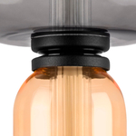 737527 Подвес EMISFERO 8W LED 250LM G ЧЕРНЫЙ/ПРОЗРАЧНЫЙ+ЯНТАРЬ 3000K