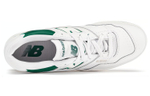 New Balance NB 550 comfortable non-slip wear-resistant low-cut retro basketball shoes for men and women with the same white and green