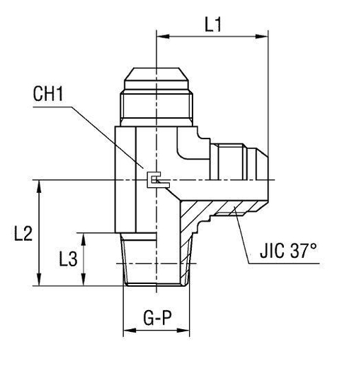 Штуцер FLC JIC 9/16" BSPT3/8"