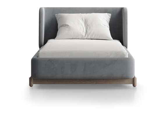 Кровать Basic спальное место 90*200 см (серый, антивандальная)