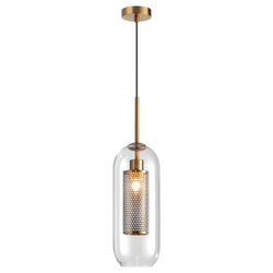 4940/1 PENDANT ODL22 401 античн.бронза/металл/прозрачный/стекло Подвес E27 1*40W CLOCKY
