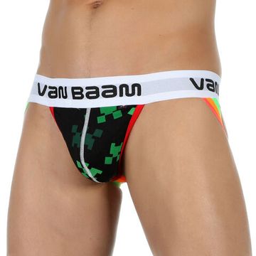 Мужские трусы джоки черные с принтом Van Baam 39338