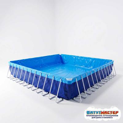 Каркасный бассейн коммерческий прямоугольный «Летний оазис», 15×15×1 м
