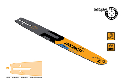 Rezer Profi 455 L 8 B Сварная многослойная направляющая шина для цепных пил