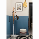 Вешалка напольная Bergenson Bjorn Solheim, 171 см, белый мрамор/натуральное дерево