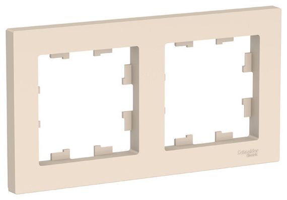 Рамка Systeme Electric ATLASDESIGN 2-постовая бежевая 35978