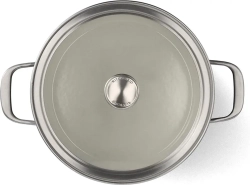 KitchenAid Кастрюля Steel Core Enamel 24 см 6 л с крышкой матовая черная