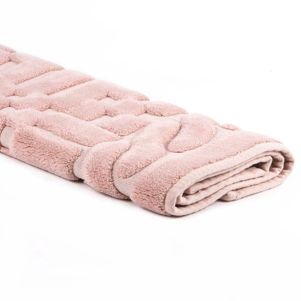 Коврик для ванной 70x120 Arya home Berceste пудра с розовым