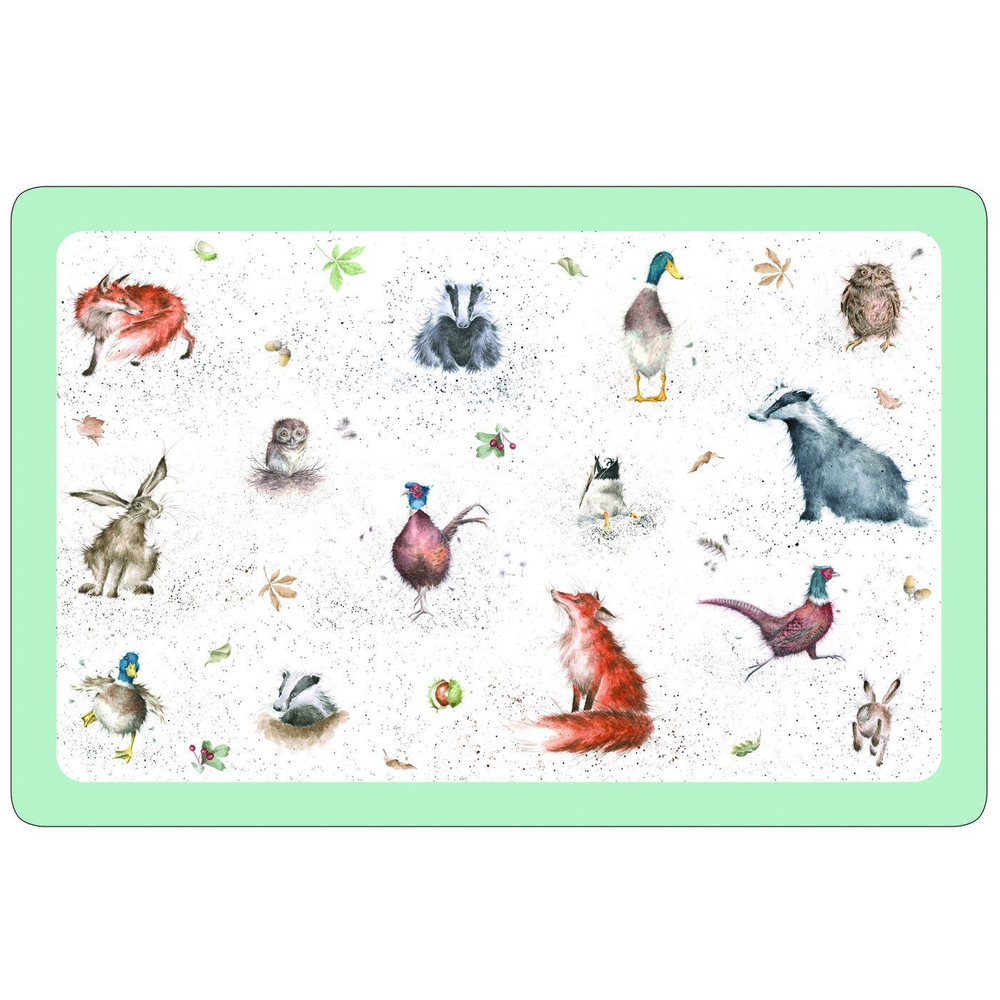 Набор подставок под горячее 12шт 44х29см Pimpernel Забавная фауна Животные