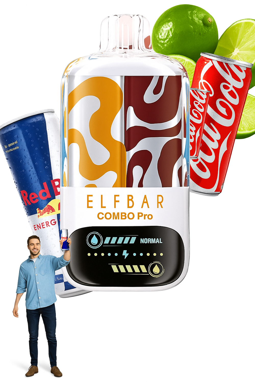 ELFBAR Combo Pro 30000 – Elfbull / Lime Cola (5% nic)