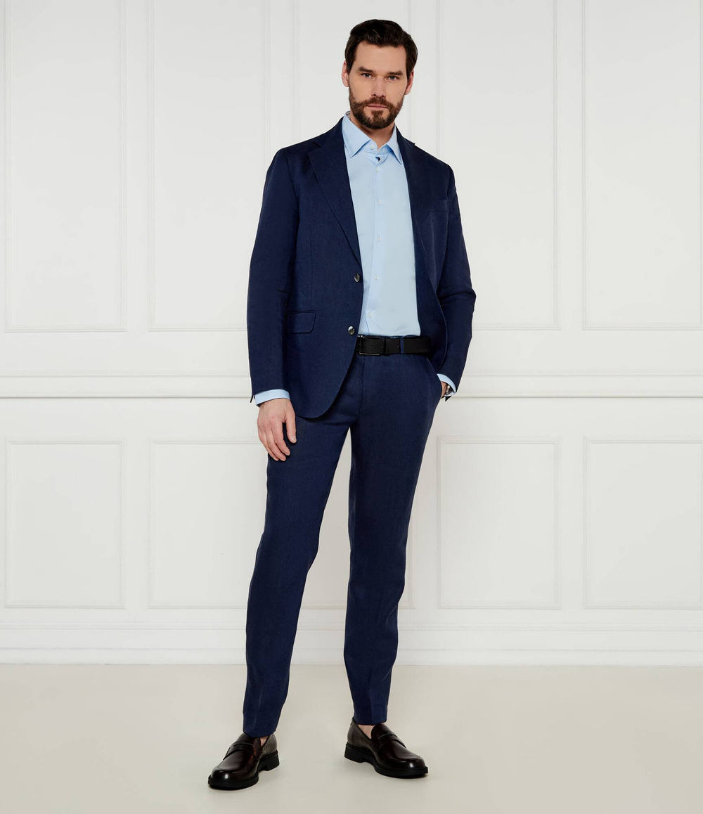 Рубашка H-HANK-kent-C3-214 BOSS BLACK - голубой(50538949)