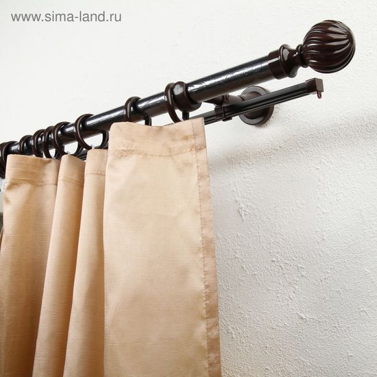 Карниз Магеллан Эра У-шина  ф 28 мм  Венге танзанийский 2-х рядн