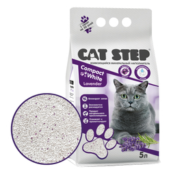 CAT STEP Compact  White Lavеnder Наполнитель комкующийся минеральный
