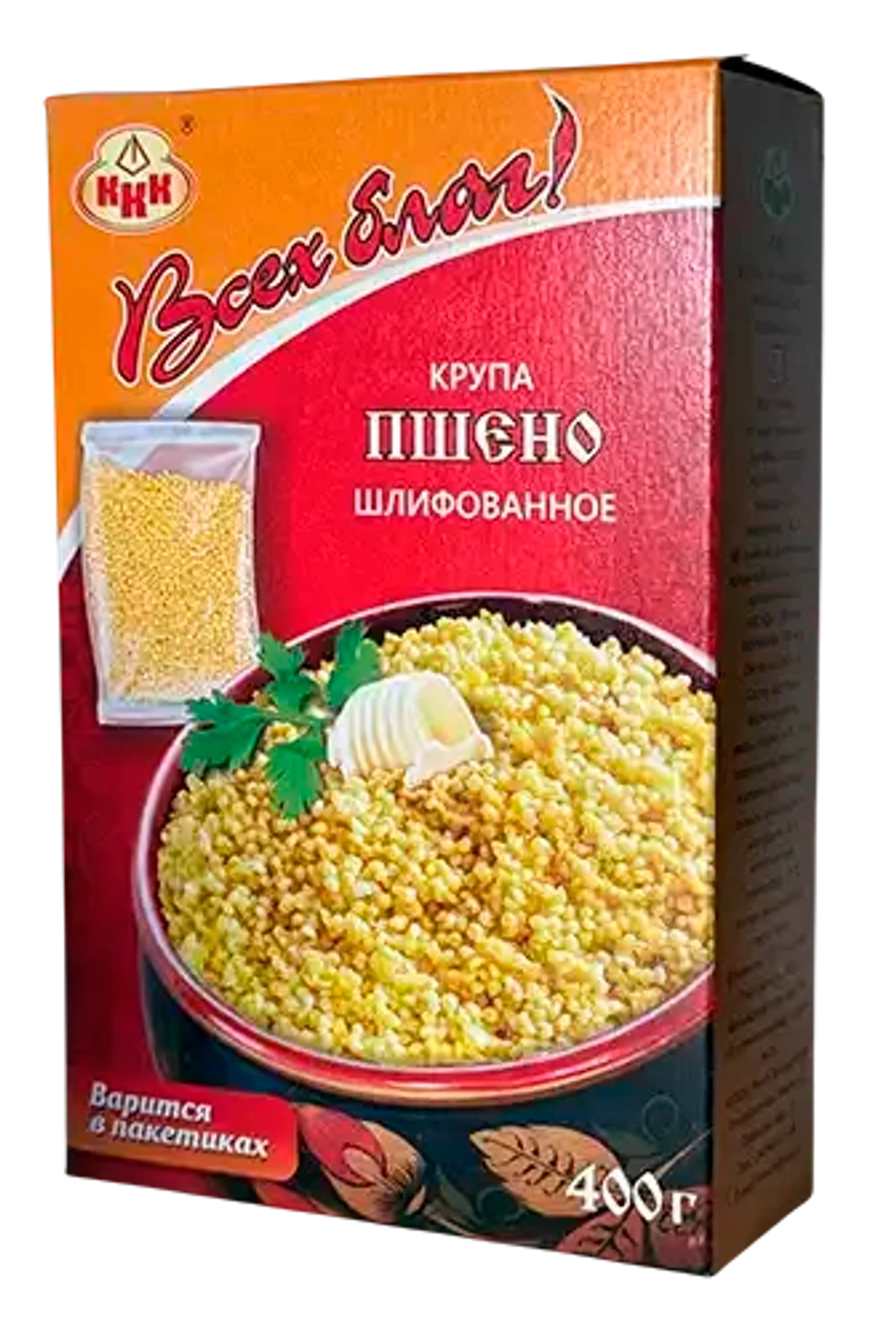 ВсехБлаг™ ПШЕНО (вар/пакет) 5пак*80гр (1х12)