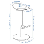 Барный стул - IKEA JANINGE/ЙАНИНГЕ ИКЕА  ,  36х38х84 см, белый