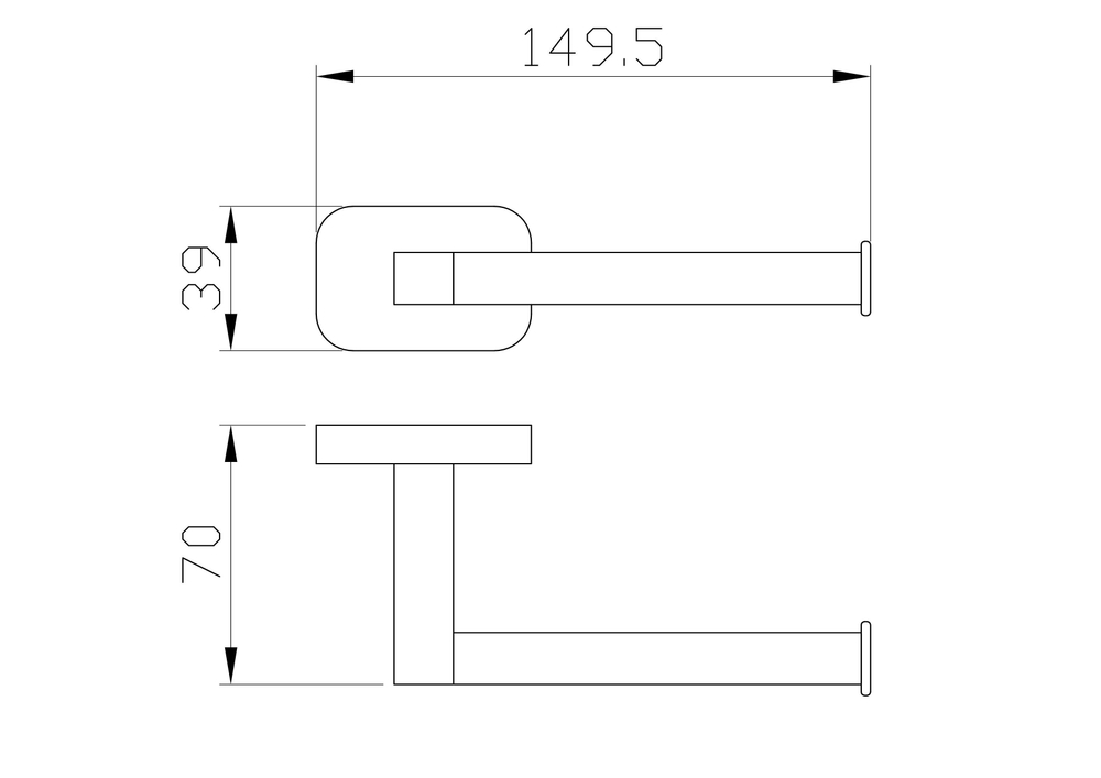 Держатель для туалетной бумаги без крышки WONZON & WOGHAND GRAFFITY, Темный графит (WW-9316)