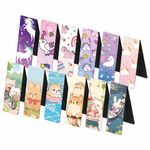 Закладки для книг МАГНИТНЫЕ, "GIRLS", комплект 12 штук, 60x20 мм, FUNSTER (ФАНСТЕР), 116654