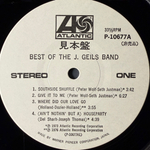 The J. Geils Band ‎– Best Of The J. Geils Band (Япония 1979г.) Promo