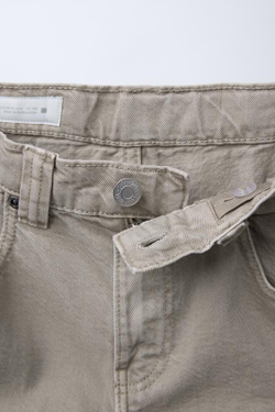 ZARA БРЮКИ КАРГО WIDE LEG, КАМЕННО-СЕРЫЙ