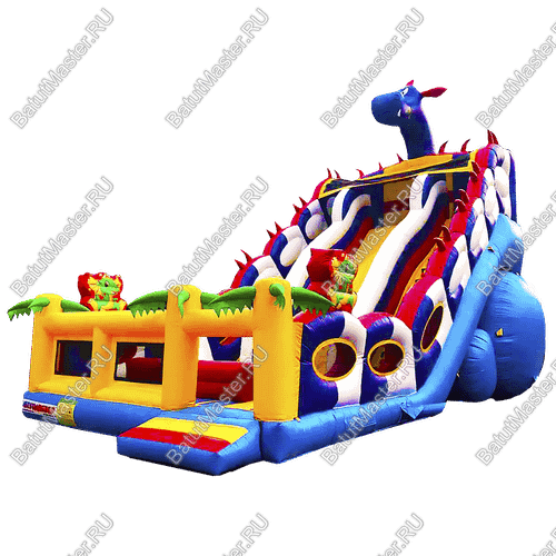 Коммерческий надувной батут-горка «Дракон 2», 11,5*6*9 м