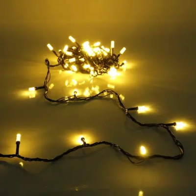 Гирлянда для дома НИТЬ «Хрусталь» 8 м 50 ламп LED, черный пров,IP-40. 8 режимов, Теплый белый (возможность соединения)