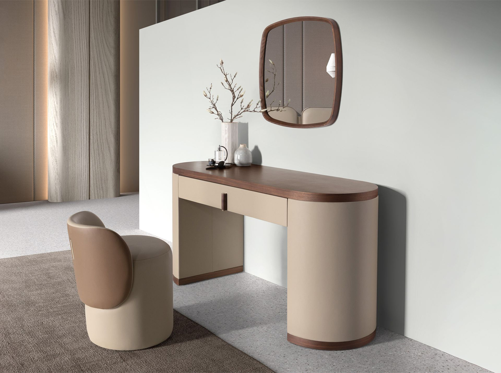 Пуф 5187 из экокожи в норковом и коричневом цветах