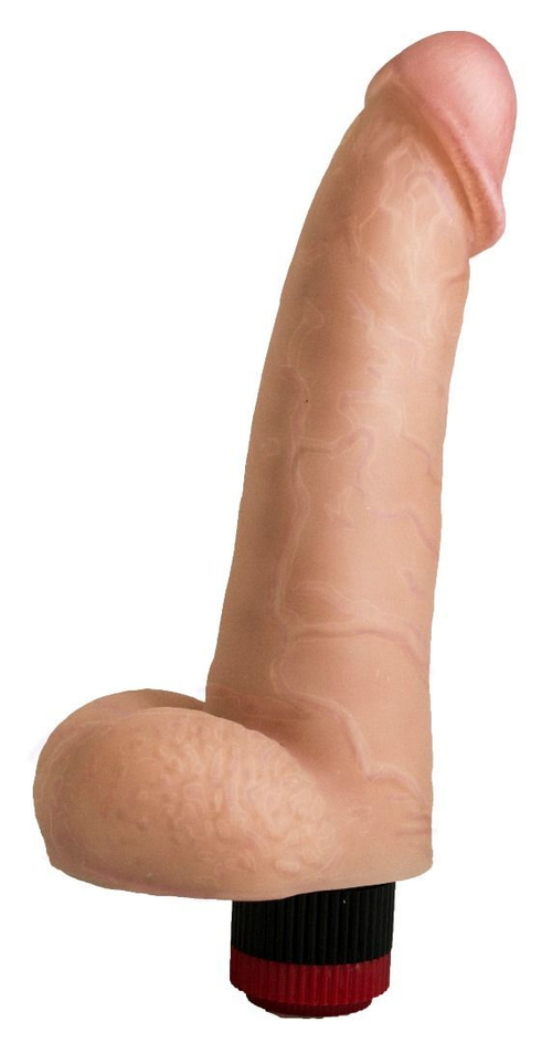 LOVETOY HUMAN COPY 8,8 – реалистичный вибромассажёр с изогнутой головкой для точки G, телесный, 21,5 см, Ø 5 см