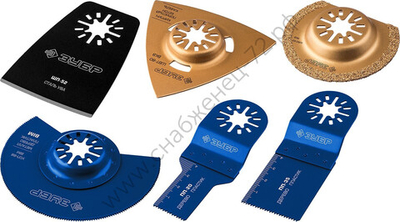 ЗУБР НР-6 UniLock, OIS-хвост., 6 предм., Набор насадок для реноватора, Профессионал (15574)