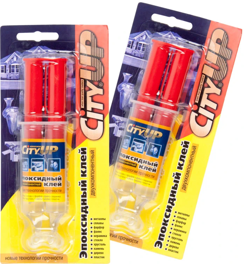 Клей эпоксидный City Up, двухкомпонентный, 2 х 11,5 г
