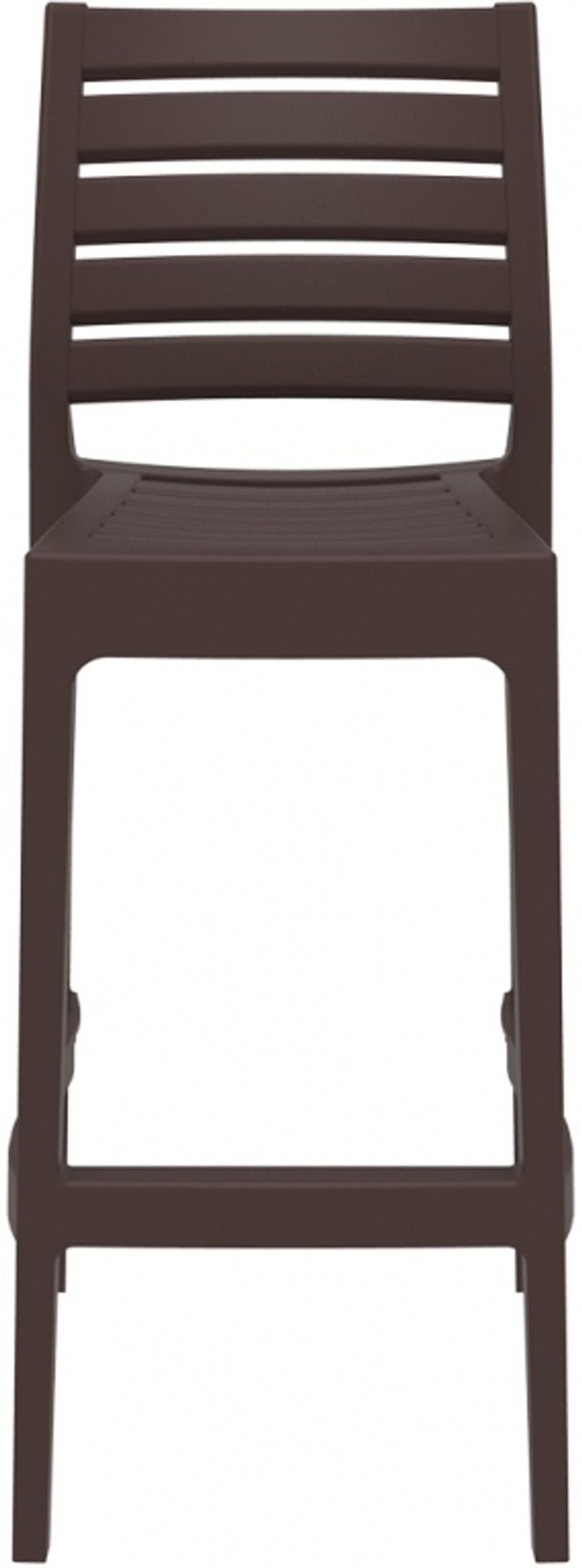 Стул пластиковый барный Siesta Contract Ares Bar 75, коричневый