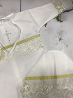 Набор для крещения "Елизавета" Артикуль: 001 (Размер: 0-6 мес. )