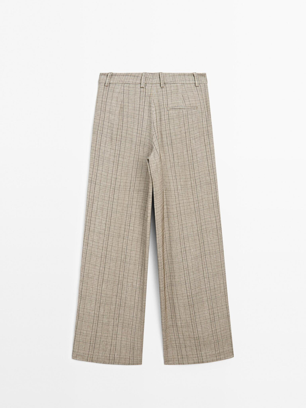 Massimo Dutti Костюмные брюки в клетку, бежевый