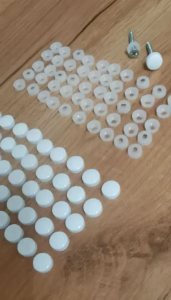 Декоративный колпачок для самореза белый 50 штук