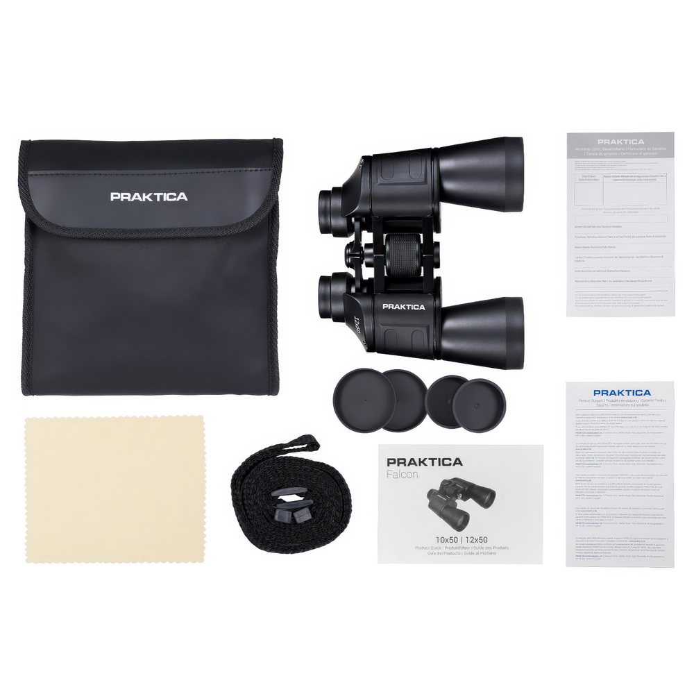 Бинокль Praktica Falcon 12x50 Black - Комплект поставки