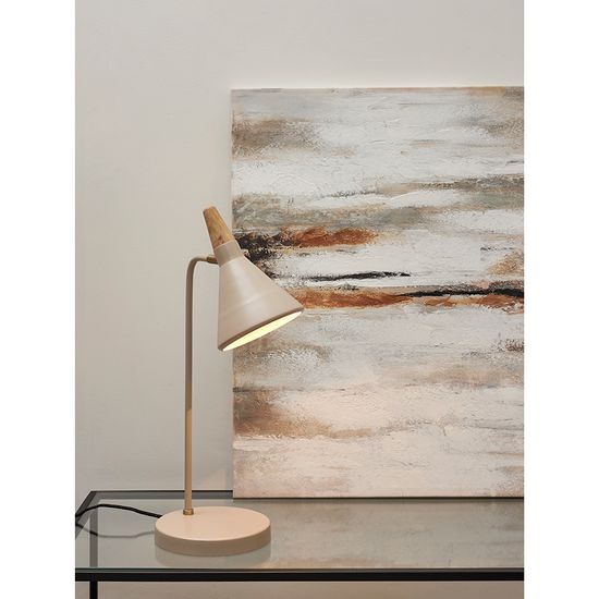 Лампа настольная thor, D21х58 см, бежевая