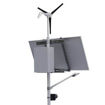 Автономная светофорная сигнализация с освещением на опоре (солнечная панель 585 Вт + ветрогенератор 400 Вт), фото №975734180