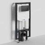 Инсталляция для унитаза WasserKraft Vils 56TLT.010.ME.MB01 с черной матовой кнопкой