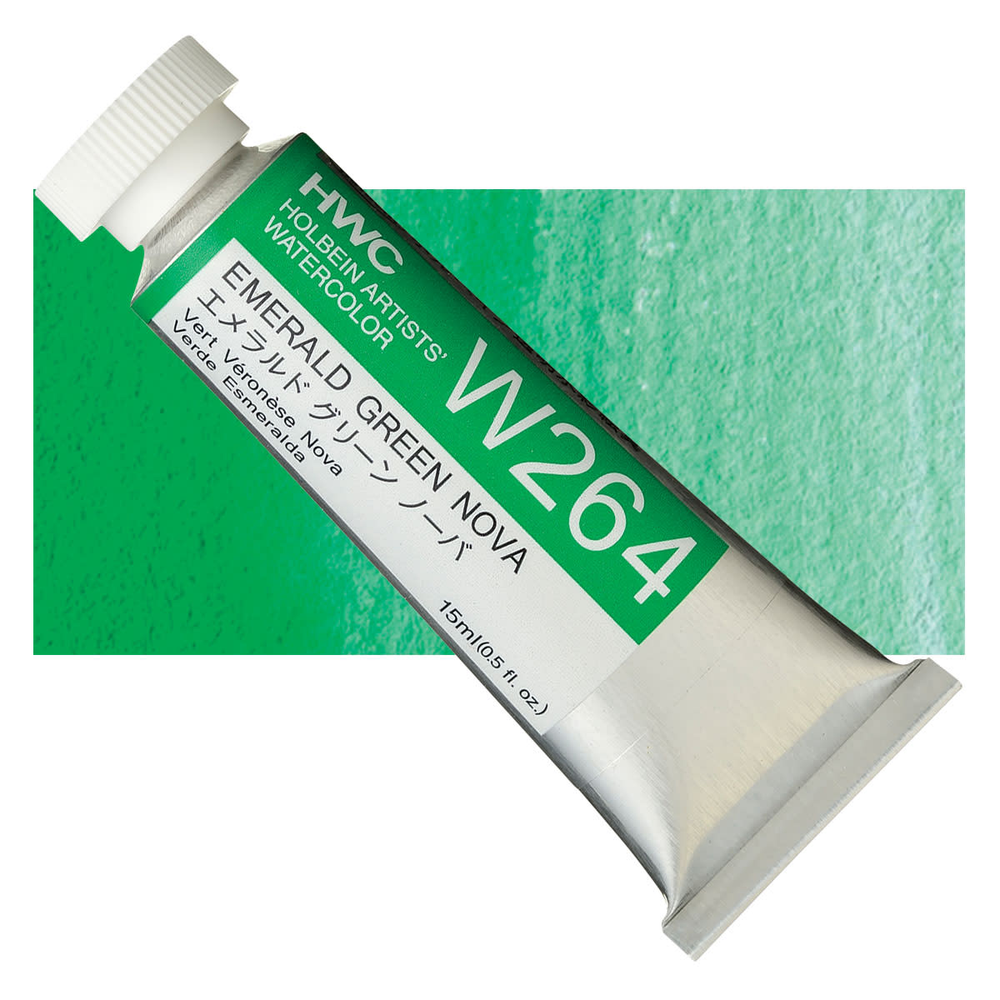 Акварель Holbein 15 мл. 264 [B] Emerald Green Nova