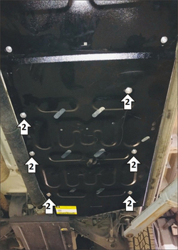 Защита топливного бака (версия Long) (2 мм, сталь для Volkswagen Transporter/Caravelle/Multivan T6.1 2020- Motodor.72706