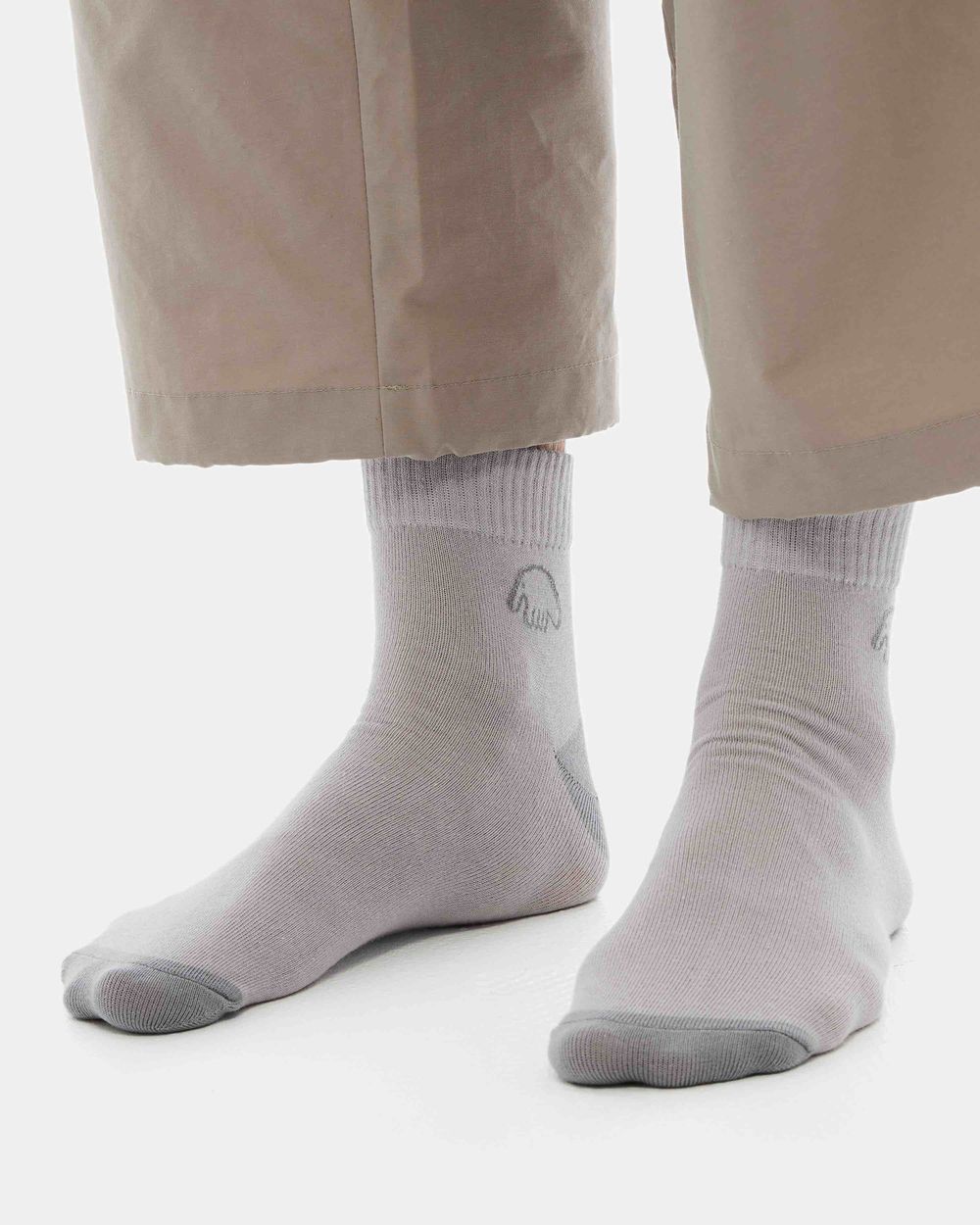 Носки Anteater Low Green Logo серые